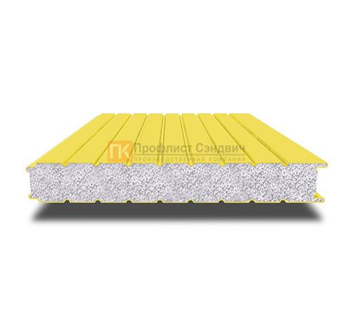 Сэндвич-панель для холодильных камер с пенополистиролом, ширина 1000 мм, толщина 50 мм, 0.5/0.5, RAL1018