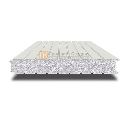 Сэндвич-панель для холодильных камер с пенополистиролом, ширина 1200 мм, толщина 20 мм, 0.5/0.5, RAL9002