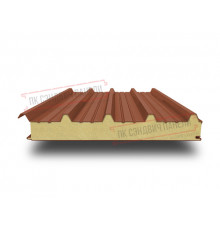 Сэндвич панели кровельные с пенополиизоциануратом, ширина 1200 мм, толщина 20 мм, 0.5/0.5, RAL8004