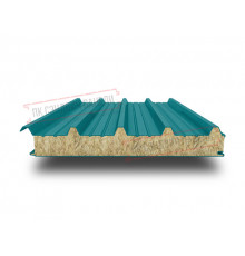 Сэндвич панели кровельные с минеральной ватой, ширина 1000 мм, толщина 20 мм, 0.5/0.5, RAL5021