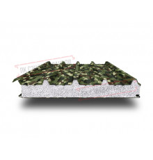 Сэндвич панели кровельные с пенополистиролом, ширина 1000 мм, толщина 20 мм, 0.5/0.5, милитари