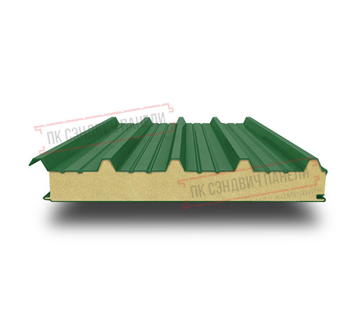 Сэндвич панели кровельные с пенополиизоциануратом, ширина 1200 мм, толщина 20 мм, 0.5/0.5, RAL6002 Сэндвич панели кровельные с пенополиизоциануратом, ширина 1200 мм, толщина 20 мм, 0.5/0.5, RAL6002
