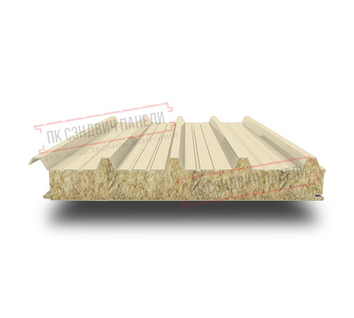 Сэндвич панели кровельные с минеральной ватой, ширина 1000 мм, толщина 20 мм, 0.5/0.5, RAL1015 Сэндвич панели кровельные с минеральной ватой, ширина 1000 мм, толщина 20 мм, 0.5/0.5, RAL1015