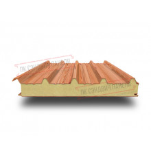 Сэндвич панели кровельные с пенополиизоциануратом, ширина 1200 мм, толщина 20 мм, 0.5/0.5, золотой орех