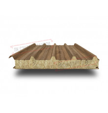 Сэндвич панели кровельные с минеральной ватой, ширина 1200 мм, толщина 20 мм, 0.5/0.5, дуб античный