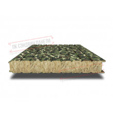 Сэндвич панели стеновые с минеральной ватой, ширина 1200 мм, толщина 30 мм, 0.5/0.5, милитари