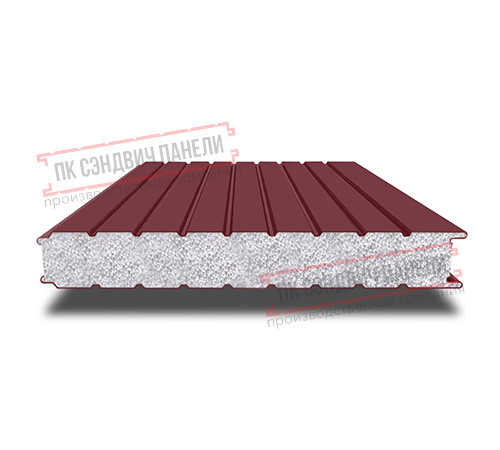 Сэндвич панели стеновые с пенополистиролом, ширина 1000 мм, толщина 10 мм, 0.5/0.5, RAL3005