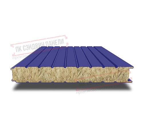 Сэндвич панели стеновые с минеральной ватой, ширина 1200 мм, толщина 20 мм, 0.5/0.5, RAL5002