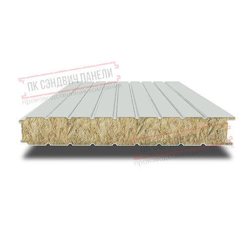 Сэндвич панели стеновые с минеральной ватой, ширина 1000 мм, толщина 10 мм, 0.5/0.5, RAL7035