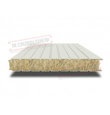 Сэндвич панели стеновые с минеральной ватой, ширина 1000 мм, толщина 10 мм, 0.5/0.5, RAL9002