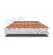 Сэндвич панели стеновые с пенополистиролом, ширина 1200 мм, толщина 20 мм, 0.5/0.5, кирпичная кладка