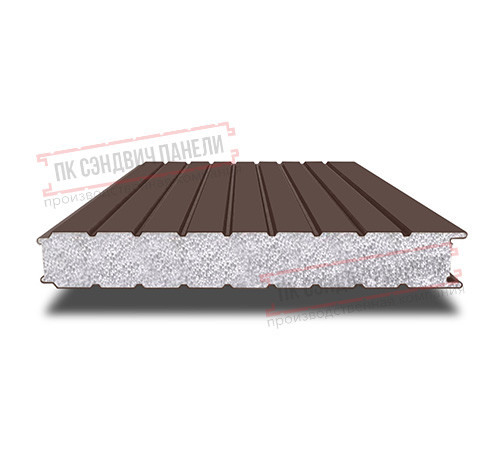 Сэндвич панели стеновые с пенополистиролом, ширина 1200 мм, толщина 20 мм, 0.5/0.5, RAL8017