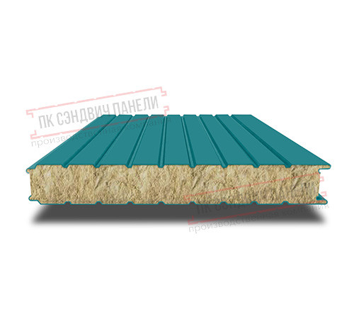 Сэндвич панели стеновые с минеральной ватой, ширина 1200 мм, толщина 30 мм, 0.5/0.5, RAL5021