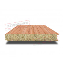 Сэндвич панели стеновые с минеральной ватой, ширина 1200 мм, толщина 20 мм, 0.5/0.5, золотой орех