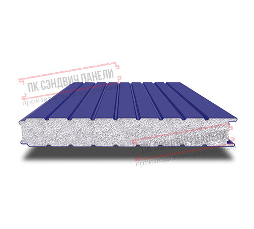 Сэндвич панели стеновые с пенополистиролом, ширина 1200 мм, толщина 10 мм, 0.5/0.5, RAL5002