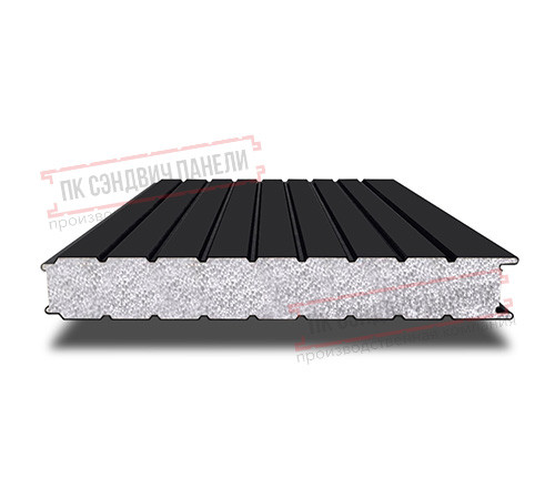 Сэндвич панели стеновые с пенополистиролом, ширина 1200 мм, толщина 10 мм, 0.5/0.5, RAL9005 Сэндвич панели стеновые с пенополистиролом, ширина 1200 мм, толщина 10 мм, 0.5/0.5, RAL9005