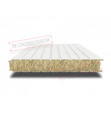 Сэндвич панели стеновые с минеральной ватой, ширина 1200 мм, толщина 10 мм, 0.5/0.5, RAL9003