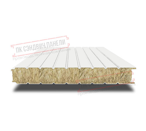 Сэндвич панели стеновые с минеральной ватой, ширина 1200 мм, толщина 10 мм, 0.5/0.5, RAL9003 Сэндвич панели стеновые с минеральной ватой, ширина 1200 мм, толщина 10 мм, 0.5/0.5, RAL9003