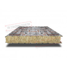 Сэндвич панели стеновые с минеральной ватой, ширина 1200 мм, толщина 30 мм, 0.5/0.5, кварцевый сланец