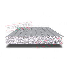 Сэндвич панели стеновые с пенополистиролом, ширина 1200 мм, толщина 10 мм, 0.5/0.5, RAL7004