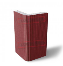 Угловая сэндвич-панель вертикальная из пенополистирола, 0.5/0.5, ширина 1200 мм, толщина 40 мм, RAL3011