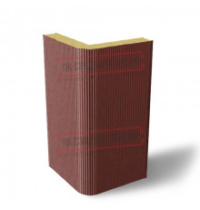 Угловая сэндвич-панель вертикальная из пенополиуретана, 0.5/0.5, ширина 1200 мм, толщина 10 мм, RAL3009