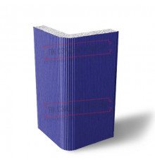 Угловая сэндвич-панель вертикальная из пенополистирола, 0.5/0.5, ширина 1000 мм, толщина 10 мм, RAL5002