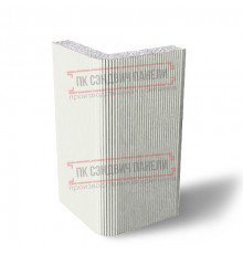 Угловая сэндвич-панель вертикальная из пенополистирола, 0.5/0.5, ширина 1200 мм, толщина 40 мм, RAL9003