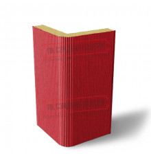 Угловая сэндвич-панель вертикальная из пенополиуретана, 0.5/0.5, ширина 1200 мм, толщина 10 мм, RAL3020