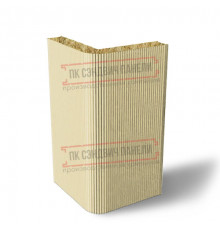 Угловая сэндвич-панель вертикальная из минеральной ваты, 0.5/0.5, ширина 1000 мм, толщина 10 мм, RAL1014