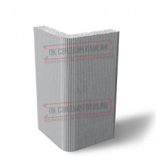 Угловая сэндвич-панель вертикальная из пенополистирола, 0.5/0.5, ширина 1200 мм, толщина 40 мм, RAL7004