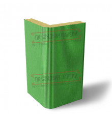 Угловая сэндвич-панель вертикальная из пенополиуретана, 0.5/0.5, ширина 1200 мм, толщина 20 мм, RAL6018