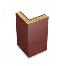 Горизонтальная угловая сэндвич-панель из пенополиизоцианурата, ширина 1000мм, толщина 10мм, 0.5/0.5, RAL3009