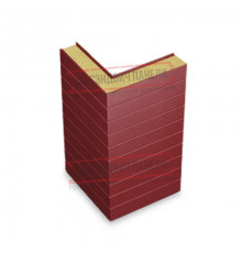 Горизонтальная угловая сэндвич-панель из пенополиизоцианурата, ширина 1000мм, толщина 10мм, 0.5/0.5, RAL3011