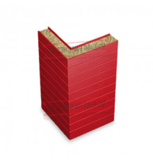 Горизонтальная угловая сэндвич-панель из минеральной ваты, ширина 1000мм, толщина 10мм, 0.5/0.5, RAL3020