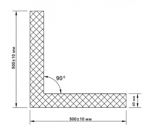Горизонтальная угловая сэндвич-панель из пенополиизоцианурата, ширина 1000мм, толщина 40мм, 0.5/0.5, RAL5002