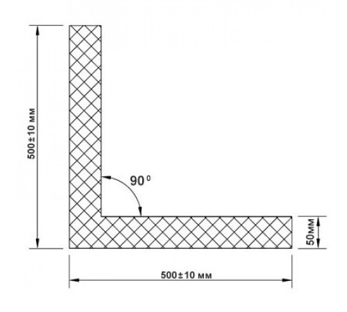 Горизонтальная угловая сэндвич-панель из пенополиуретана, ширина 1200мм, толщина 50мм, 0.5/0.5, RAL5002
