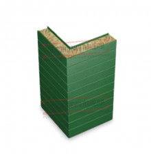 Горизонтальная угловая сэндвич-панель из минеральной ваты, ширина 1000мм, толщина 10мм, 0.5/0.5, RAL6002