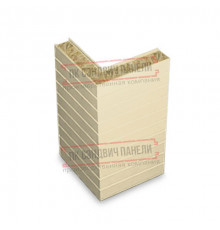 Горизонтальная угловая сэндвич-панель из минеральной ваты, ширина 1000мм, толщина 20мм, 0.5/0.5, RAL1015