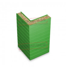 Горизонтальная угловая сэндвич-панель из минеральной ваты, ширина 1000мм, толщина 10мм, 0.5/0.5, RAL6018