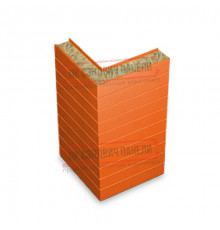 Горизонтальная угловая сэндвич-панель из минеральной ваты, ширина 1000мм, толщина 20мм, 0.5/0.5, RAL2004