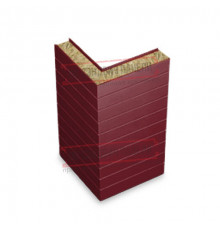 Горизонтальная угловая сэндвич-панель из минеральной ваты, ширина 1000мм, толщина 20мм, 0.5/0.5, RAL3005