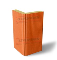 Угловая сэндвич-панель вертикальная из пенополиизоцианурата, 0.5/0.5, ширина 1000 мм, толщина 100 мм, RAL2004