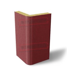 Угловая сэндвич-панель вертикальная из пенополиизоцианурата, 0.5/0.5, ширина 1000 мм, толщина 100 мм, RAL3011