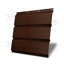 Софит металлический без перфорации 0,45 Print Elite с пленкой Choco Wood