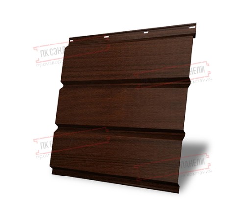 Софит металлический без перфорации 0,45 Print Elite с пленкой Choco Wood Софит металлический без перфорации 0,45 Print Elite с пленкой Choco Wood