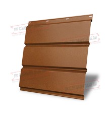 Софит металлический без перфорации 0,5 Quarzit с пленкой Cuprum Steel