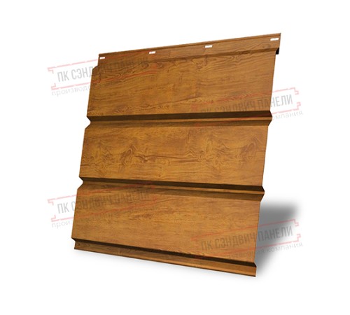 Софит металлический без перфорации 0,4 Print Premium с пленкой Golden Wood Софит металлический без перфорации 0,4 Print Premium с пленкой Golden Wood