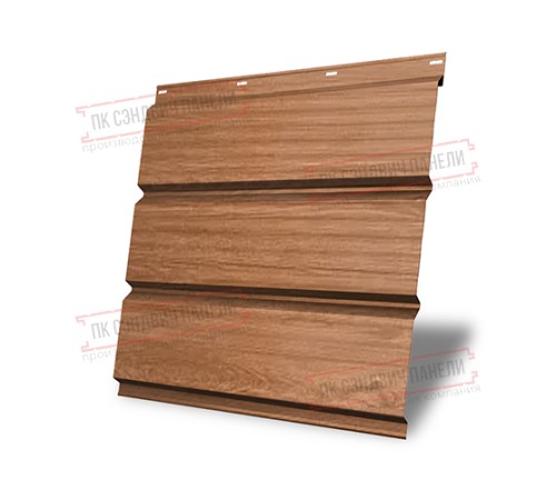 Софит металлический без перфорации 0,45 Print Elite с пленкой Honey Wood