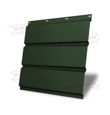 Софит металлический без перфорации 0,5 GreenCoat Pural matt с пленкой RR 11 темно-зеленый (RAL 6020 хромовая зелень)
